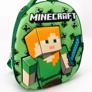 Ovis táska Minecraft mintával 3D dombornyomott előlappal (30x26 cm)