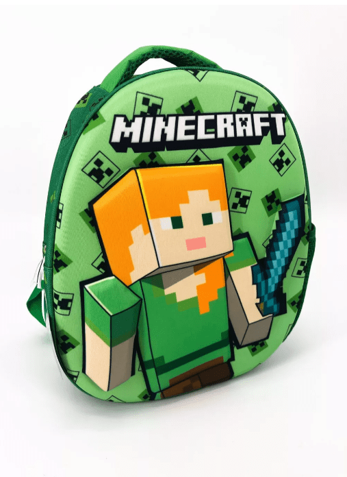 Ovis táska Minecraft mintával 3D dombornyomott előlappal (30x26 cm)