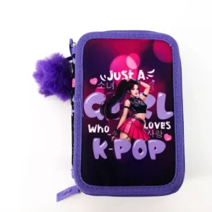 K-Pop gyerek 3 emeletes töltött tolltartó