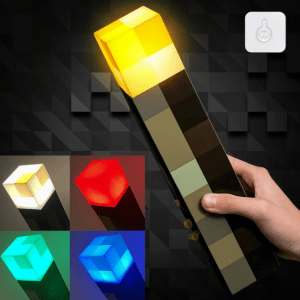 Minecraft Fáklya Fali Lámpa (28cm)