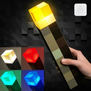 Minecraft Fáklya Fali Lámpa (28cm)