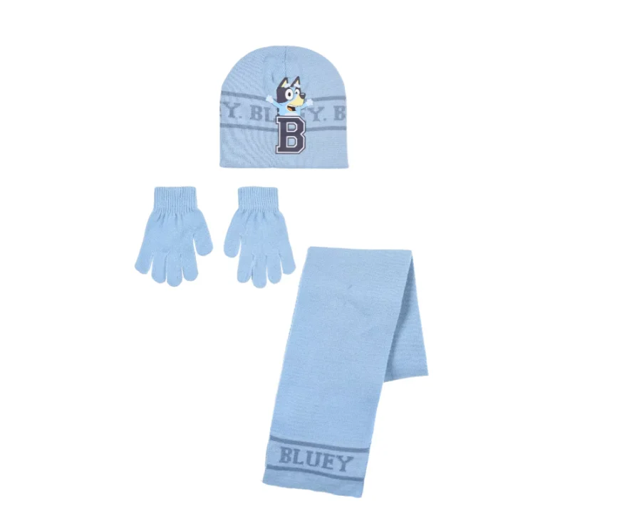 Bluey téli 3-as szett (sapka, sál, kesztyű) - Image 2